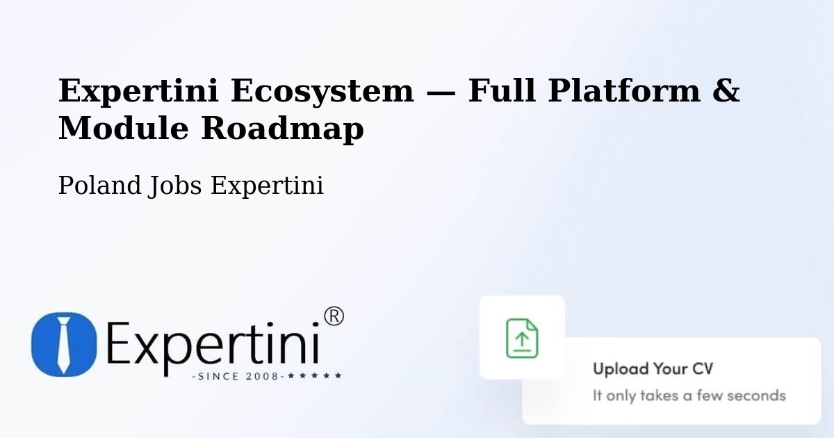 Expertini Ecosystem — Full Platform & Module Roadmap – Gdańsk