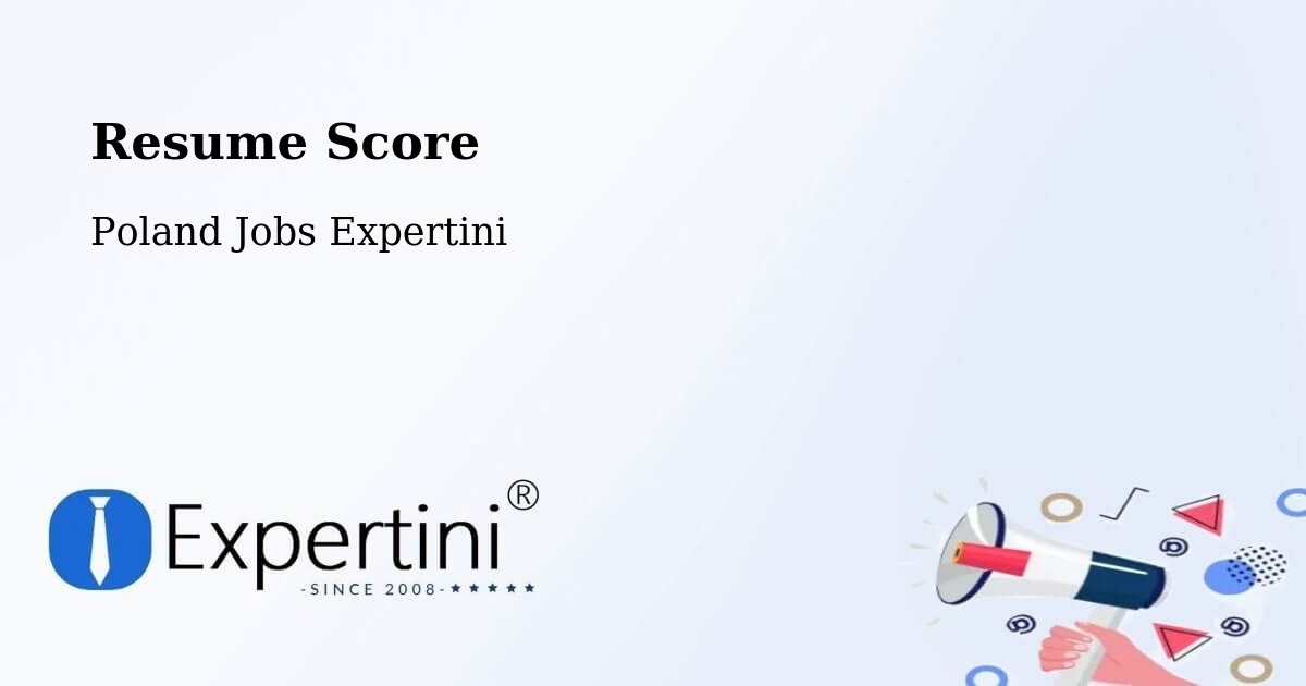 Resume Score & Job Description Match Tool – Gdańsk - Poland Jobs Expertini